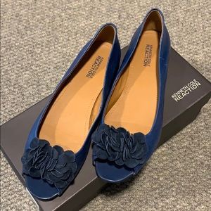 Blue leather Kenneth Cole flats